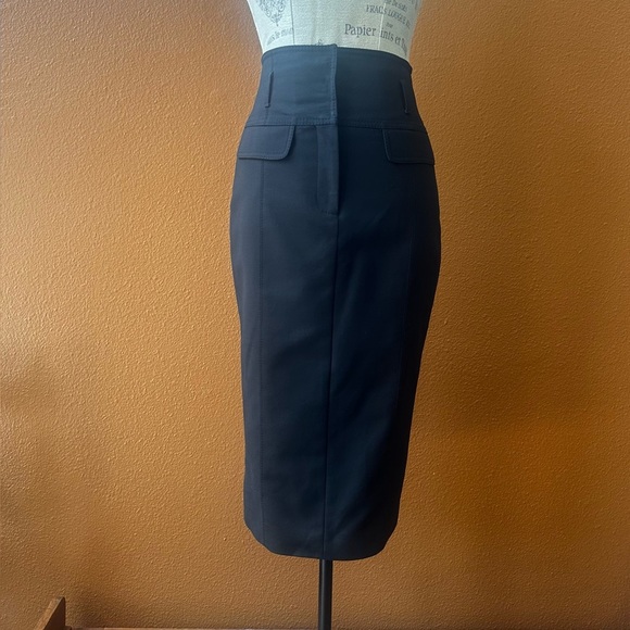 Karen Millen Black High Waisted Pencil Skirt Size 6 New Without Tags! - Picture 1 of 7
